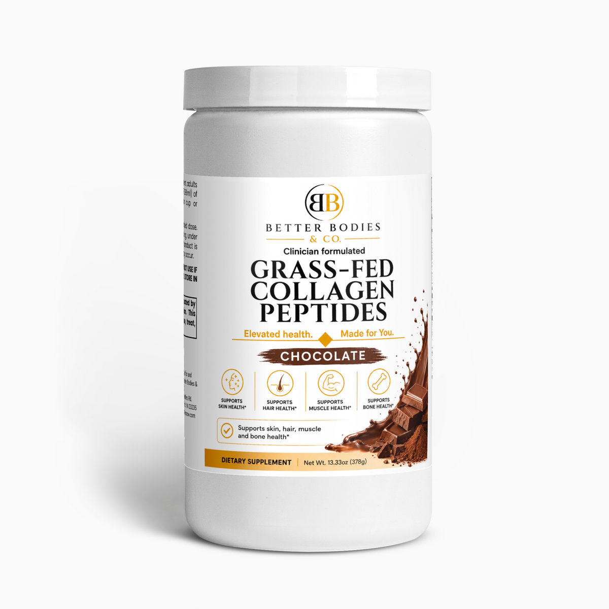 Grass-Fed Collagen Peptides Powder (Chocolate)